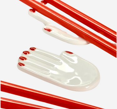 Set of 2 chopsticks + holder 