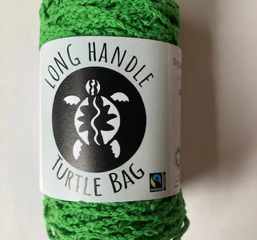 Organic Long Handled String Bag in apple green