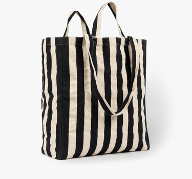 Striped Tote Bag Black