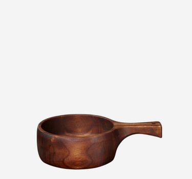 Wooden bowl with handle 14.5cm 
