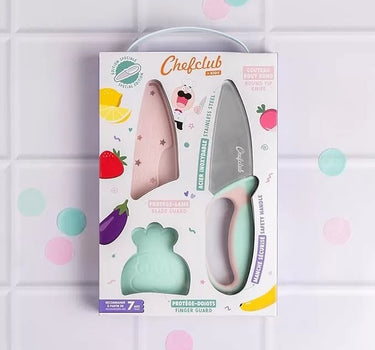 Children's knife with finger guard 